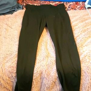 Olive green running pants